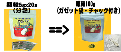 ガゼット袋 100g (チャック付き)に変更